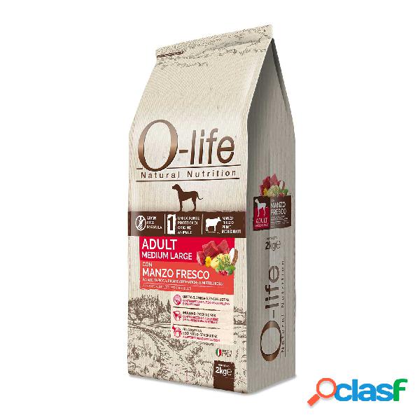 O-Life Dog Adult Medium Large con Manzo fresco 2 kg