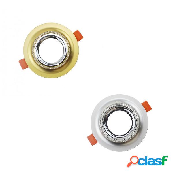 PORTA FARETTO ROTONDO AD INCASSO CON BRILLANTINI GU10 FORO