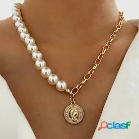 Pendant Necklace Womens Chunky Pearl Cool Wedding Simple