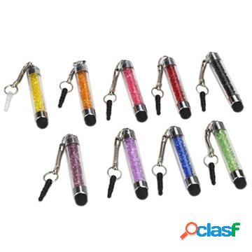 Penna Stilo Capacitiva Mini Glitter con Spina 3.5mm - 9 Pz.
