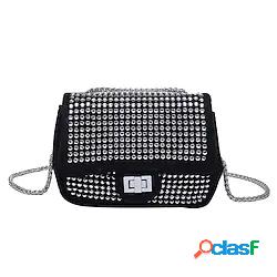 Per donna Borsa a tracolla Sintetico Dettagli con cristalli