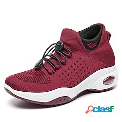 Per donna scarpe da ginnastica Scarpe Flyknit Piatto Punta