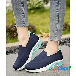 Per donna scarpe da ginnastica Scarpe Flyknit Zeppa Punta