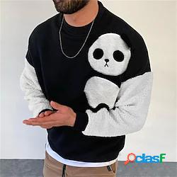 Per uomo Felpa con cappuccio pullover Pop art Panda Stampa