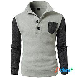 Per uomo Maglione Felpa con cappuccio a zip intera Color