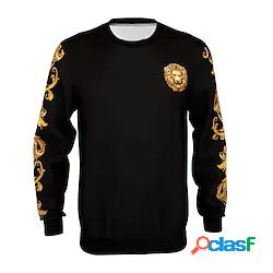 Per uomo Unisex Felpa Maglione Stampe astratte Leone Stampa