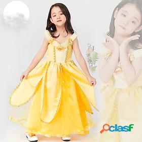 Princess Belle Girls Dress Flower Girl Dress Movie Cosplay