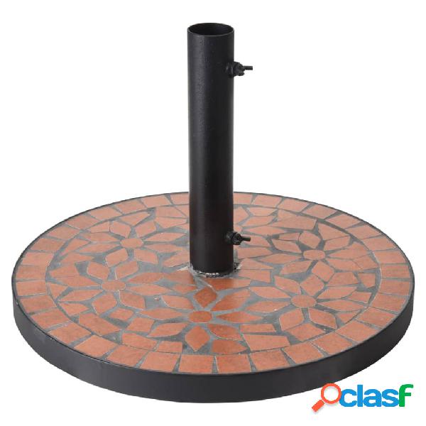 ProGarden Base Parasole Design Terra Mosaic Nera e Arancione