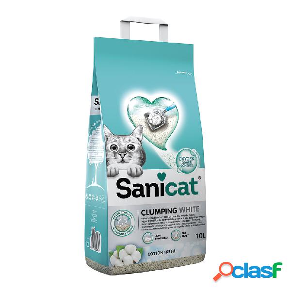 Sanicat Lettiera Clumping white cotton fresh 10 lt