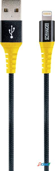 Schwaiger Cavo USB USB 2.0 Spina USB-A, Connettore Apple
