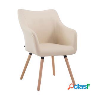 Sedia Sala dAttesa GREG, Gambe in Quercia color Faggio,