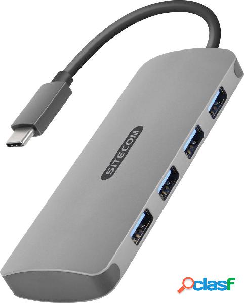 Sitecom CN-383 4 Porte Hub USB 3.0 Grigio