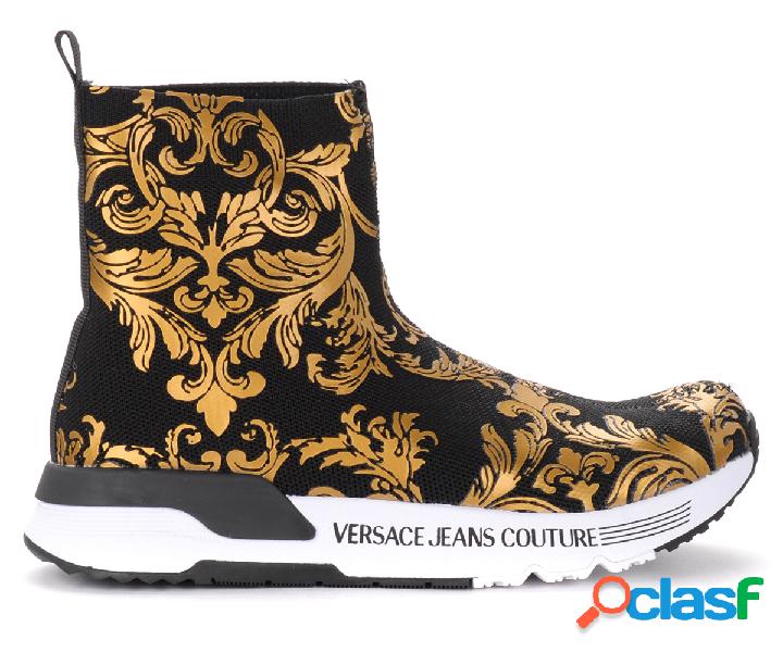 Sneaker Versace Jeans Couture Aerodynamic nera con stampa