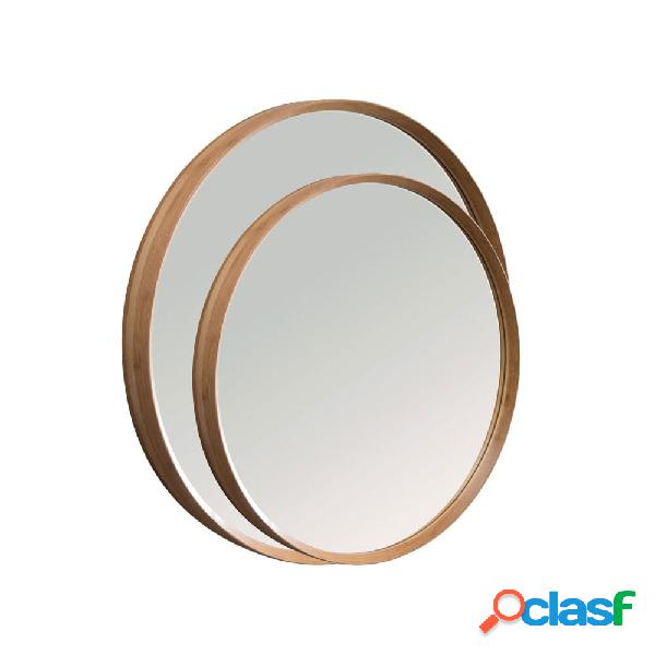 Specchio da bagno Ordina Rounde Mirror Large con cornice in