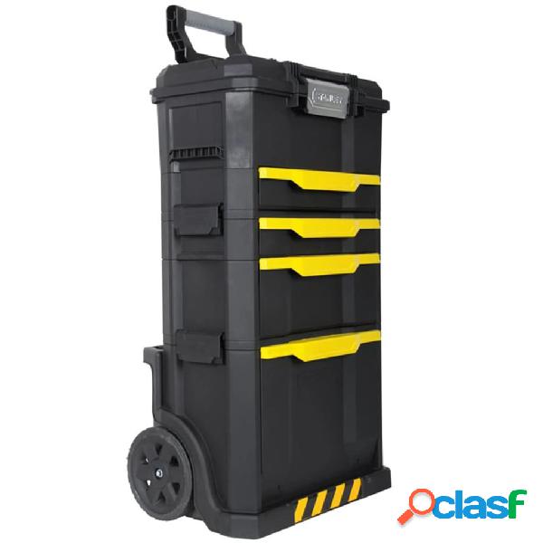Stanley Contenitore da Officina a Rotelle in Plastica Nera