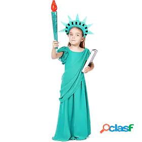 Statue of Liberty New York Dress Girls Kids Halloween