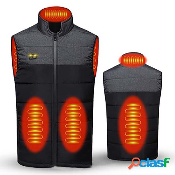 TENGOO Gilet Riscaldante Elettrico Senza Maniche Collare Del