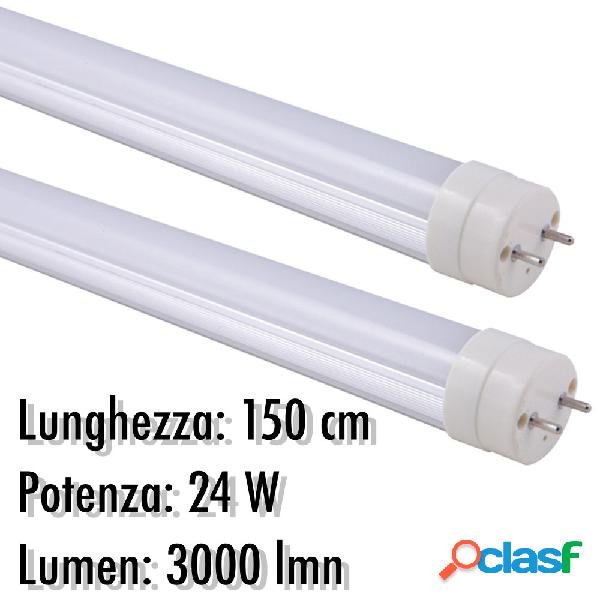 TUBO NEON A LED T8 24 W WATT 3000 LMN CON COPERTURA OPACA DA