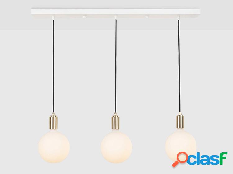 Tala Brass Linear Triple Pendant con Sphere IV - Lampada a