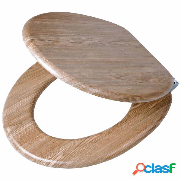Tiger Sedile WC a Chiusura Morbida Scaffold in MDF Marrone