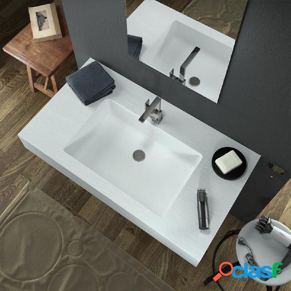 Top con lavabo laterale integrato effetto Ardesia 110X50 cm