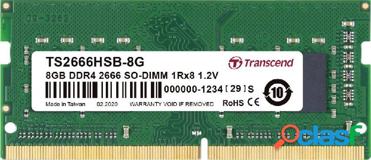 Transcend Modulo memoria Laptop DDR4 8 GB 1 x 8 GB 2666 MHz