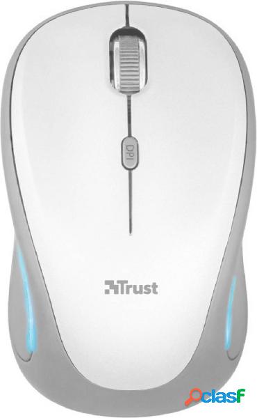 Trust Yvi FX Mouse wireless Senza fili (radio) Ottico Bianco