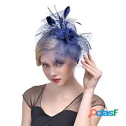 Tulle / Pelle / A rete fascinators / Copricapo con Fantasia