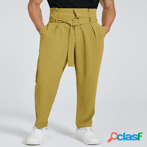 Uomo Casual Cintura Big Pocket Pantaloni