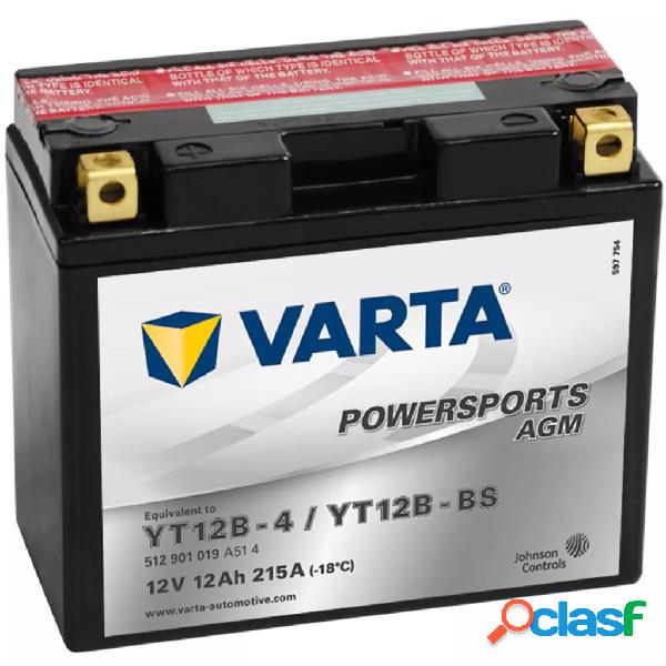 Varta Batteria per Moto Powersports AGM YT12B-4/YT12B-BS