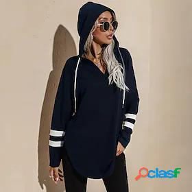 Womens Solid Color Hoodie Casual Daily Sports Casual