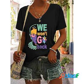 Womens T shirt Tee Graphic Patterned Vote Ruthless Pro Roe