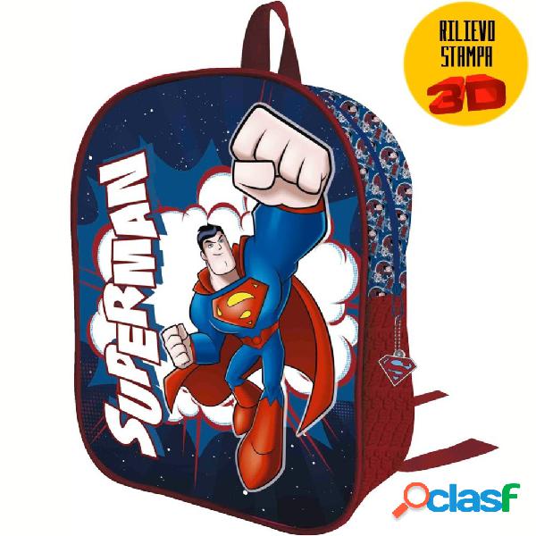ZAINETTO SUPERMAN STAMPA RILIEVO 3D WARNER BROS BAMBINI