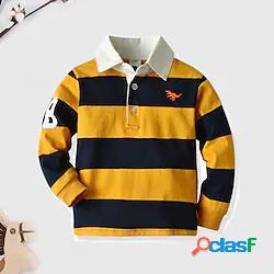 bambini ragazzi camicia manica lunga cartone animato