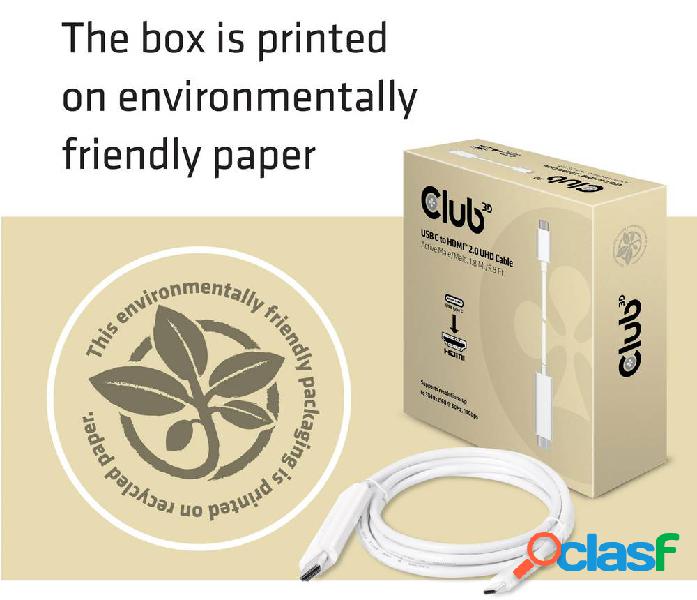 club3D USB-C™ / HDMI Cavo adattatore Spina USB-C™, Spina