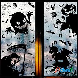 divertente piccolo fantasma halloween intagliato adesivi