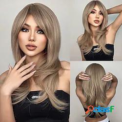 haircube marrone chiaro capelli a strati con frangia per le