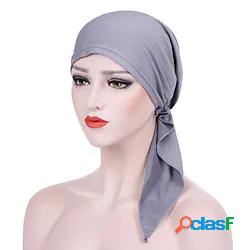 nero bianco morbido donna musulmana interno hijab cappello