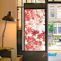 red maple leaf pattern window film casa camera da letto