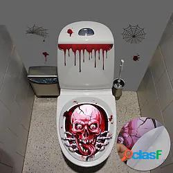 serie di halloween sanguinante scheletro toilette divertente