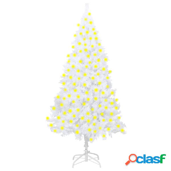 vidaXL Albero di Natale Artificiale con LED Rami Folti