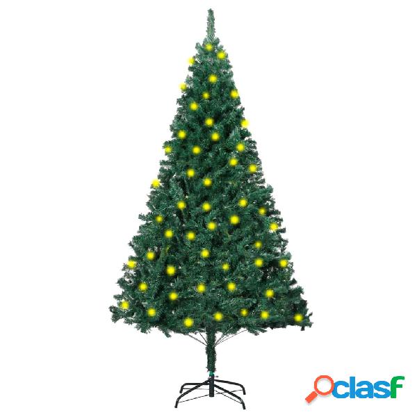 vidaXL Albero di Natale Artificiale con LED Rami Folti Verde