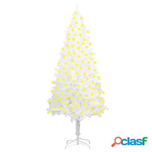 vidaXL Albero di Natale Artificiale con Luci a LED Bianco