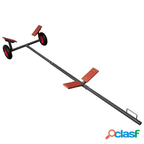 vidaXL Carrello rimorchio a spinta per barche fino a 160 kg.
