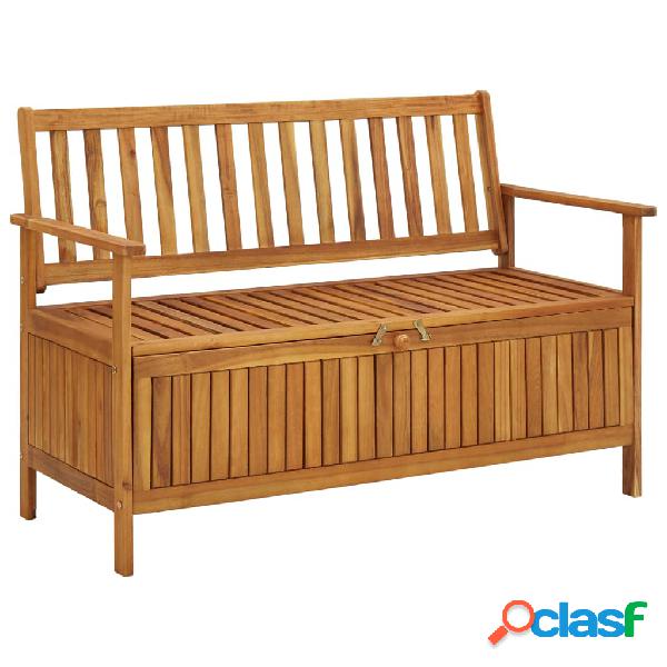 vidaXL Cassapanca da Giardino 120 cm in Legno Massello di