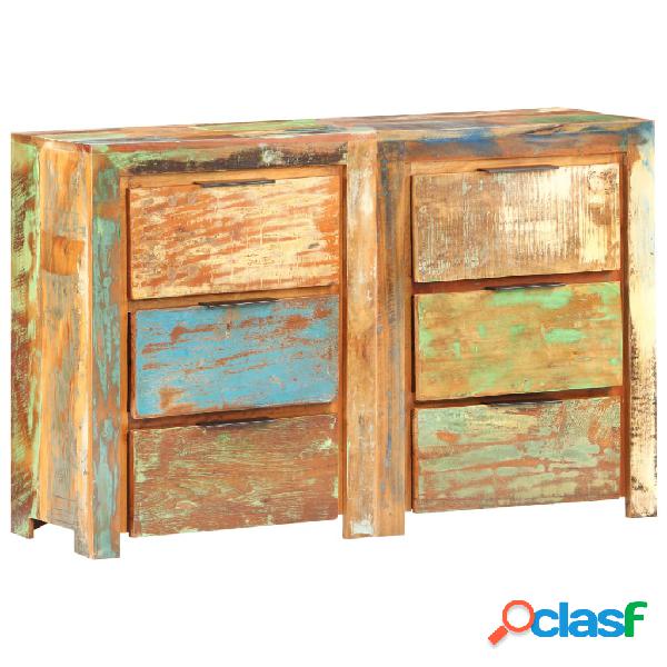 vidaXL Cassettiera 118x33x75 cm in Legno Massello di