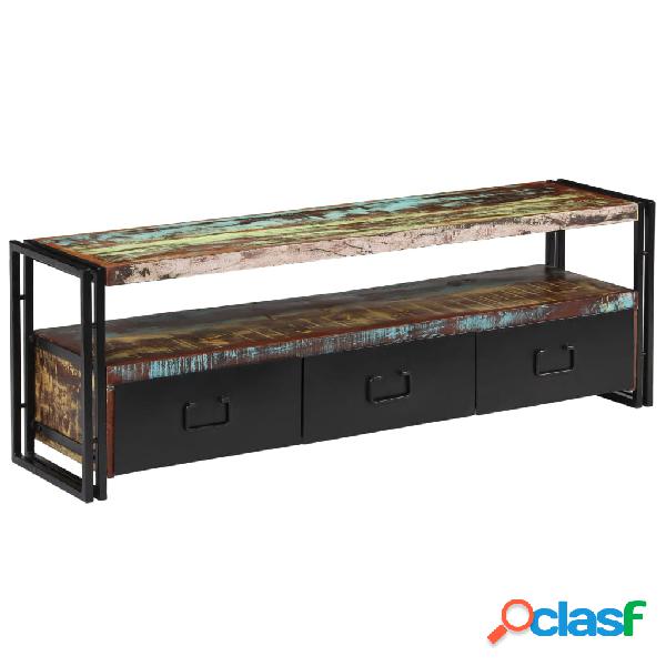 vidaXL Mobile Porta TV in Legno Massello di Recupero