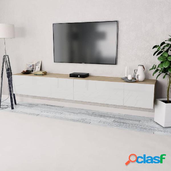 vidaXL Mobili TV 2 pz in Truciolato 120x40x34cm Bianco