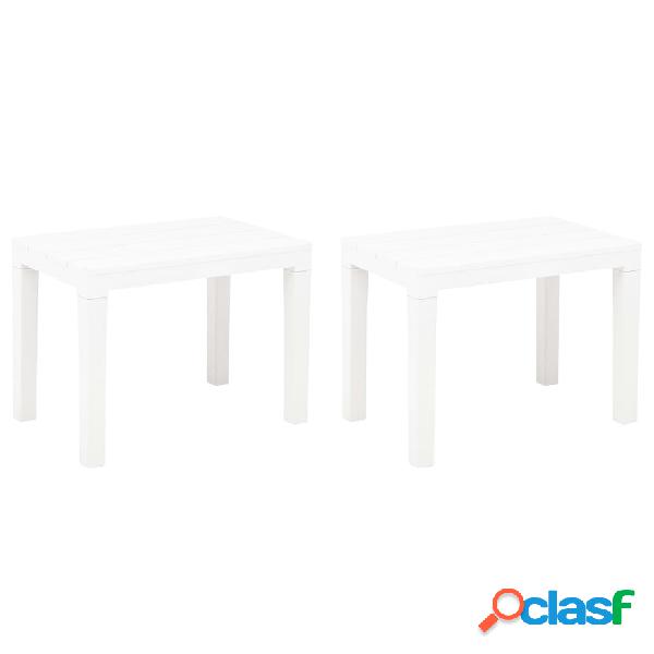vidaXL Panchine da Giardino 2 pz Bianco in Plastica
