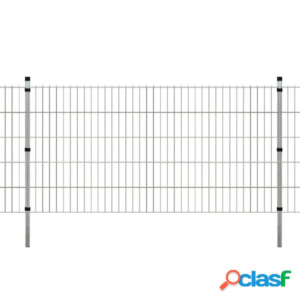 vidaXL Pannelli di recinzione 2D giardino con paletti